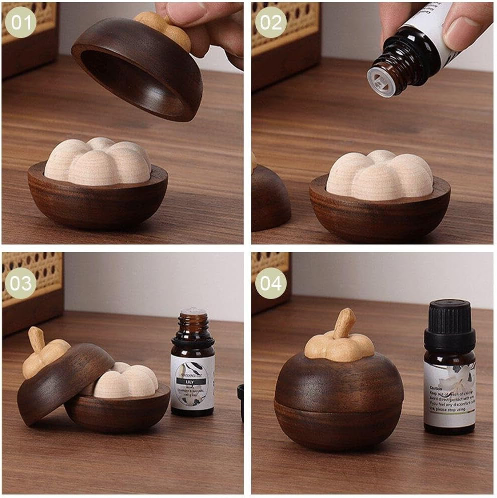 Mangosteen Shape Essential Oil Diffuser Eco Friendly Aromatherapy Diffuser Aromatherapy Non-Electric Cute Fragrance Diffuser